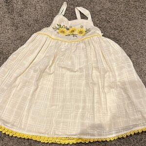 Haute Hippie Toddler Girl Dress - Cream and Yellow